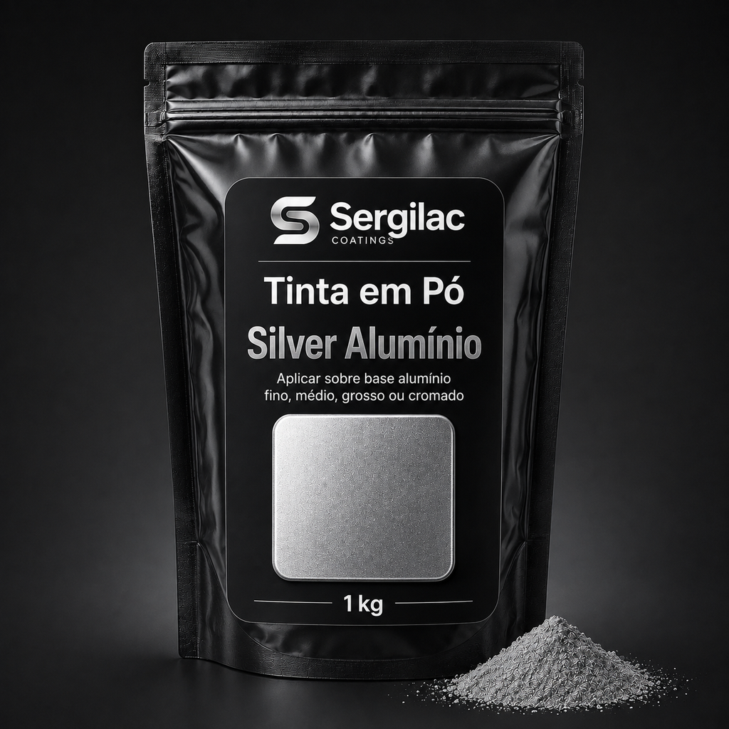 Tinta em pó Silver Alumínio – Fino, Médio ou Grosso – 1 kg