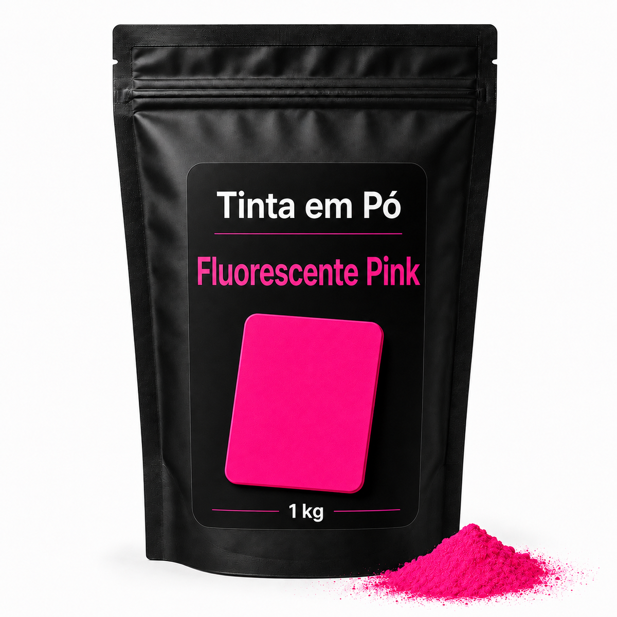 Tinta fluorescente em pó Pink — embalagem Sergilac 1 kg