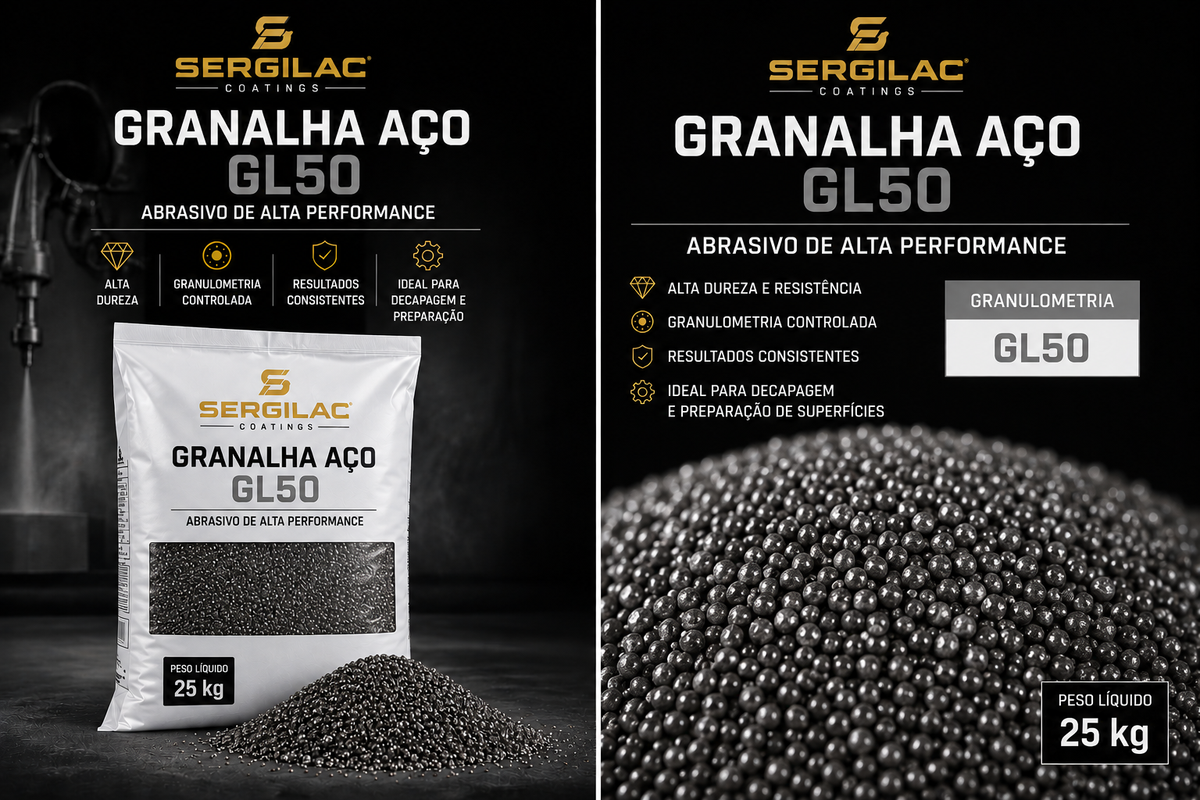 Granalha de aço GL50 – 25 kg