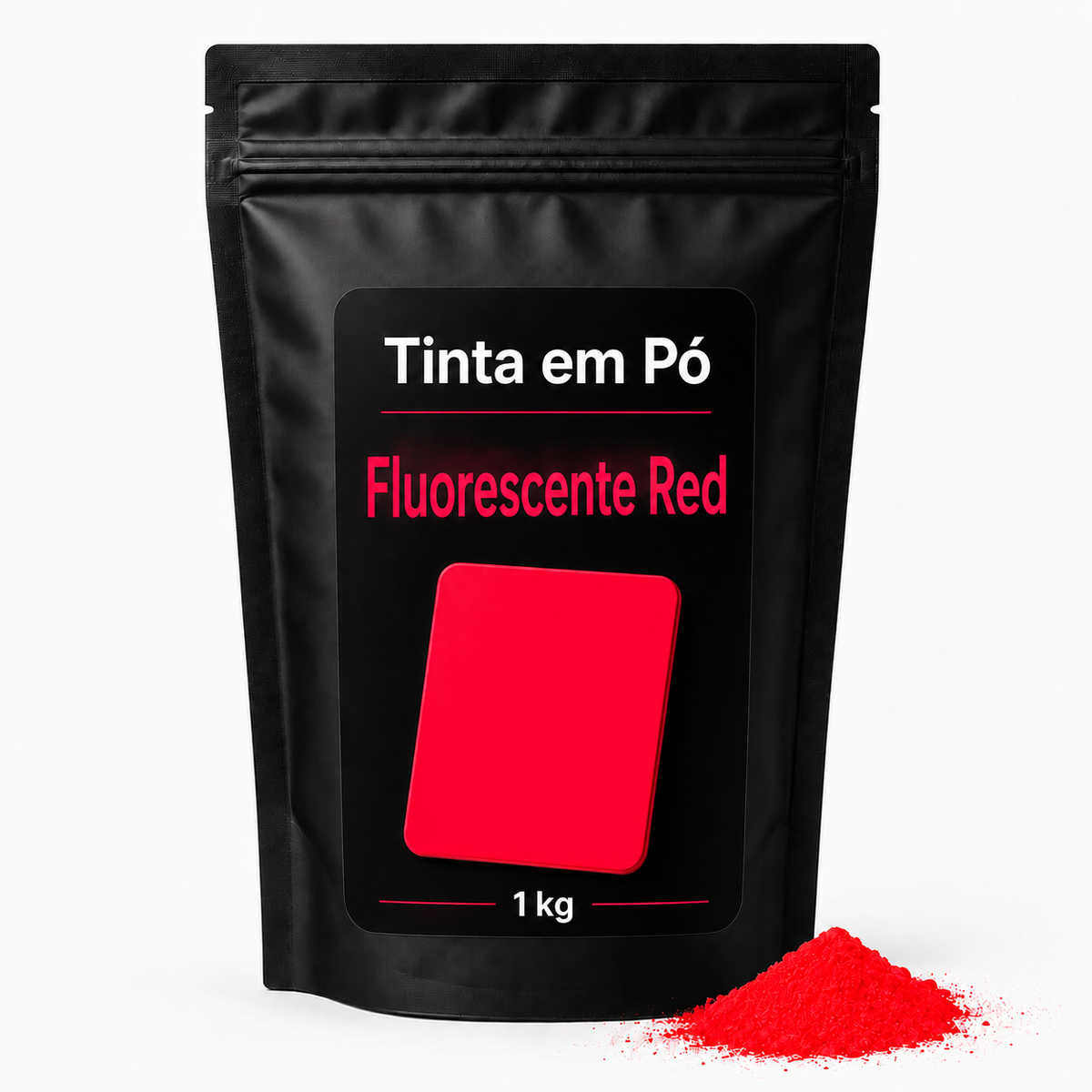 Tinta fluorescente em pó Red — embalagem Sergilac 1 kg