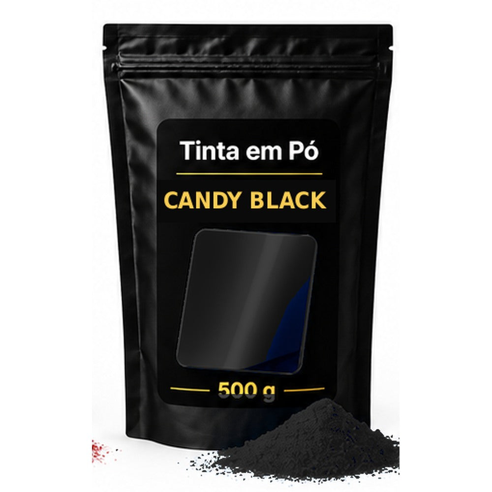 Saco preto e dourado Sergilac Coatings — candy Black 500 g