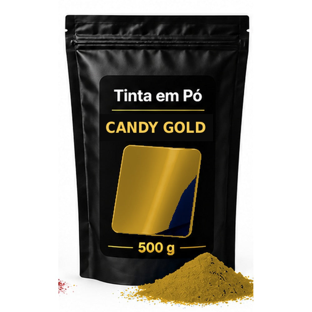 Saco preto e dourado Sergilac Coatings — candy Gold 500 g