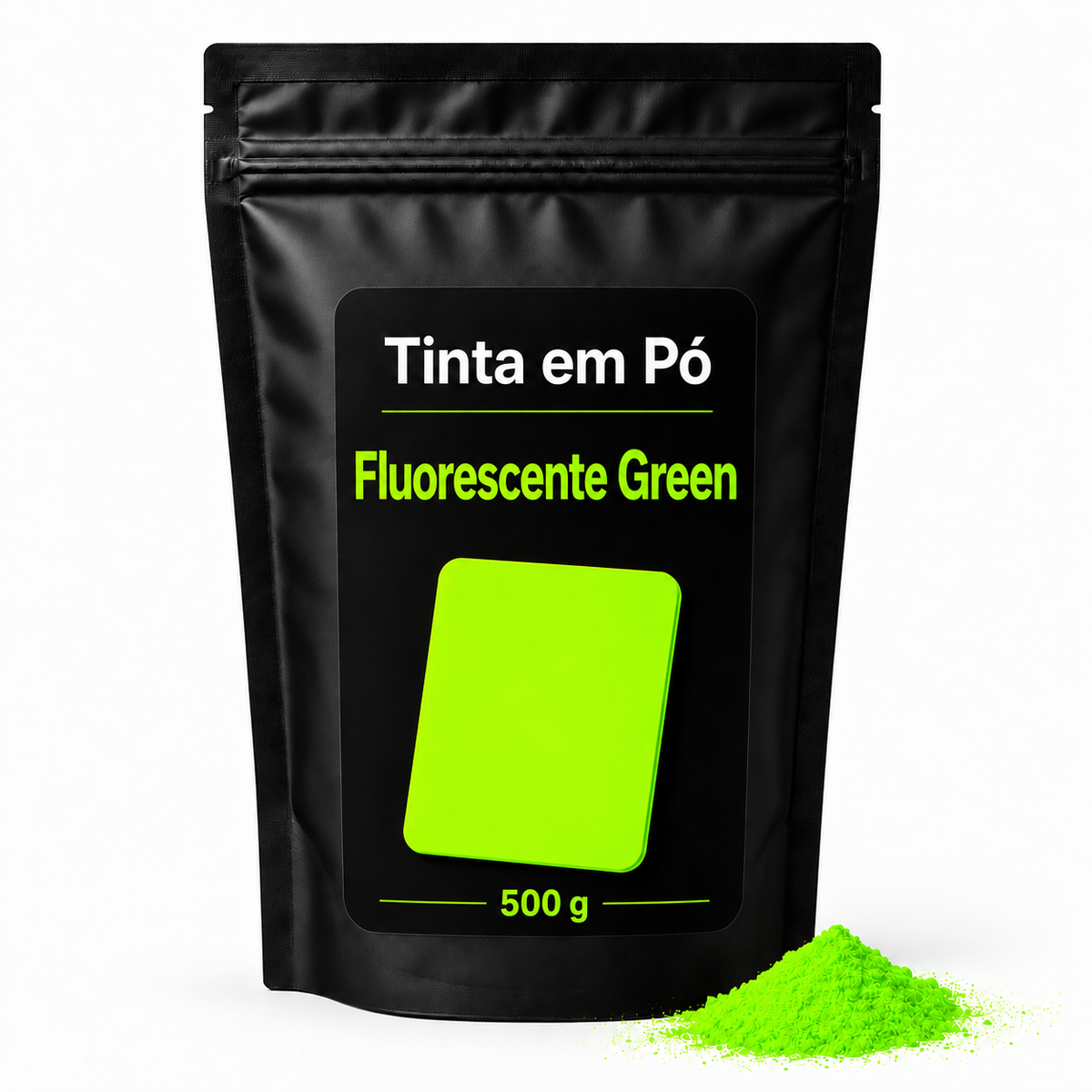 Fluorescente Green — saco preto de 500 g