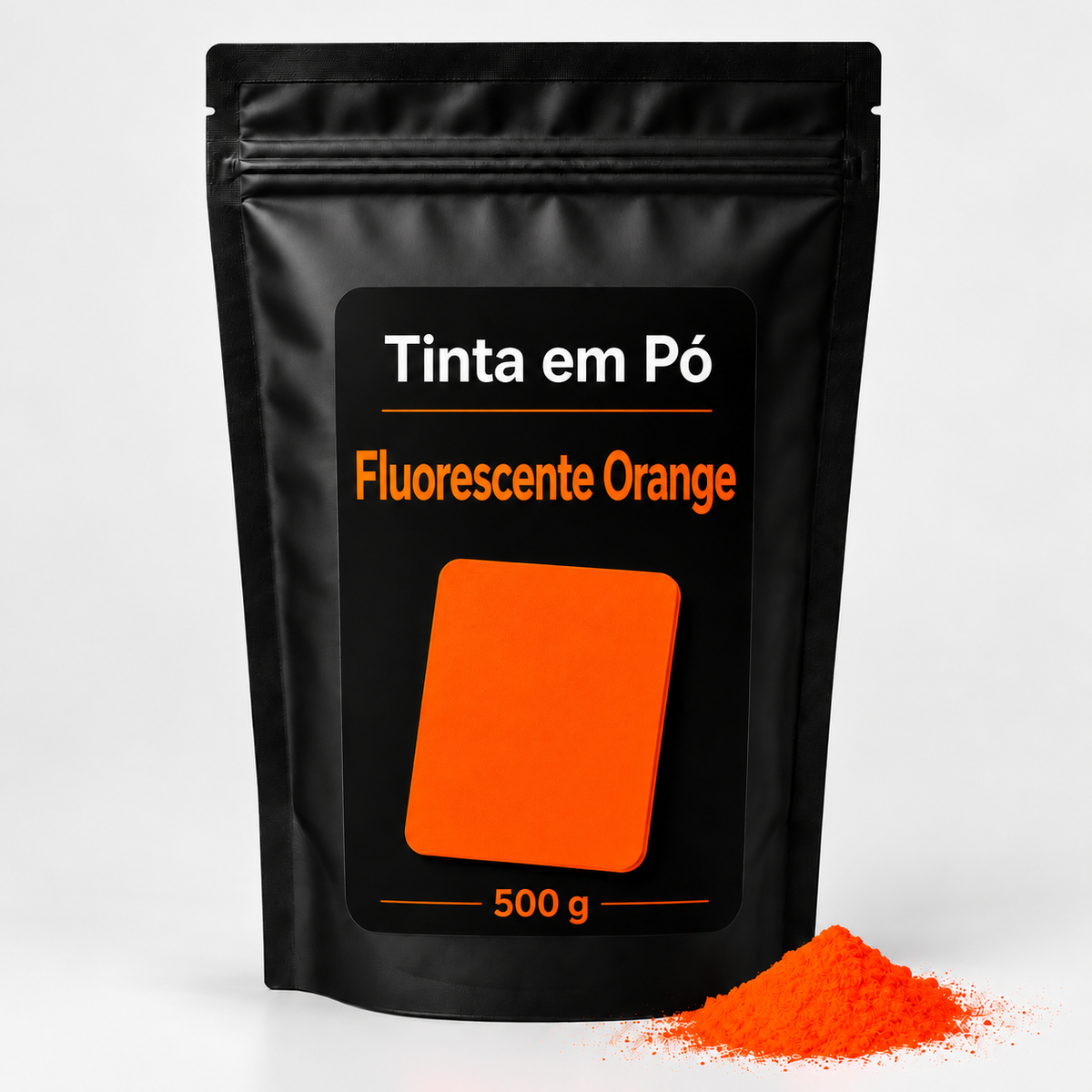 Fluorescente Orange — saco preto de 500 g