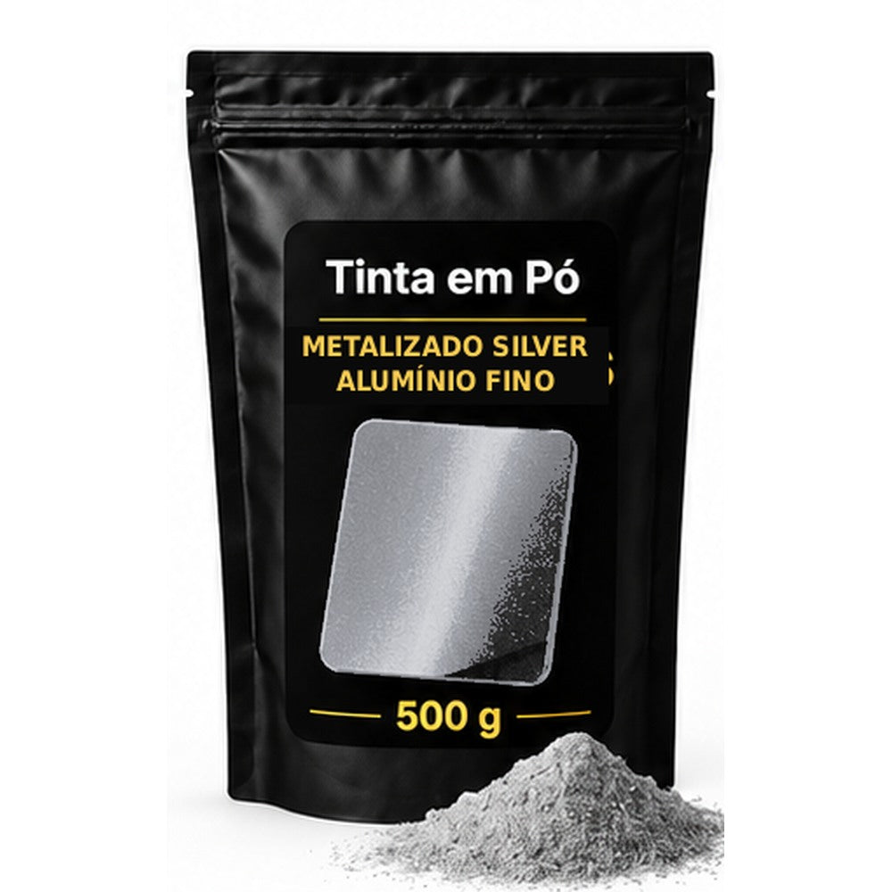 Saco preto e dourado Sergilac Coatings — metalizados Silver Alumínio Fino 500 g
