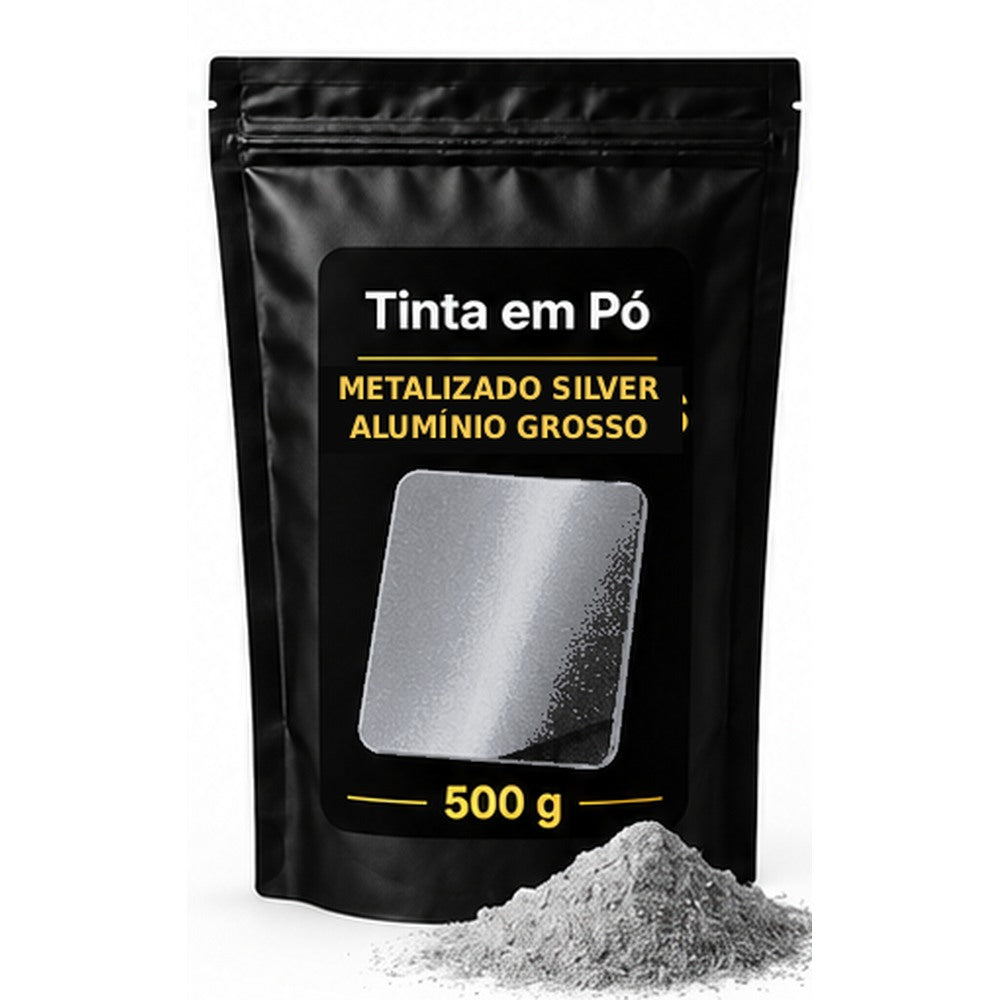 Saco preto e dourado Sergilac Coatings — metalizados Silver Alumínio Grosso 500 g