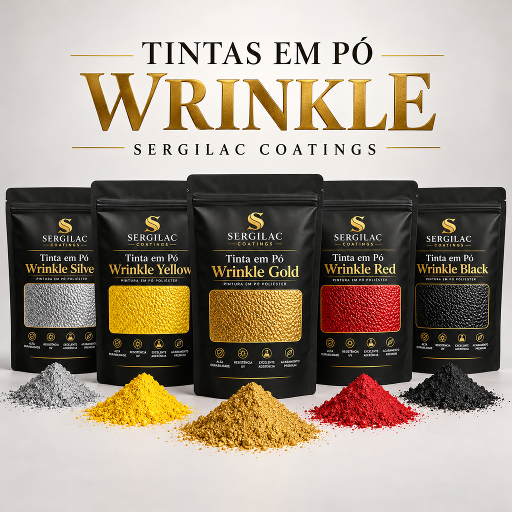 Tintas em pó Wrinkle Sergilac Coatings — cinco cores